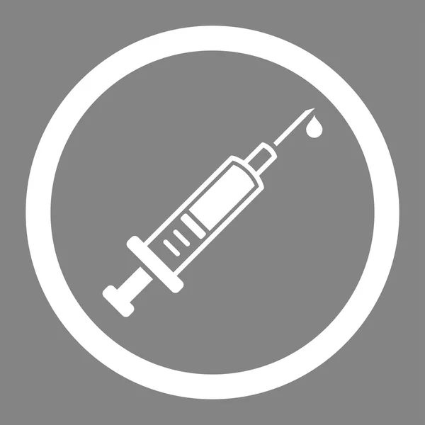 疫苗接种圆形的矢量图标 — 图库矢量图片