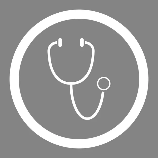 Icona vettoriale cerchiata con stetoscopio — Vettoriale Stock