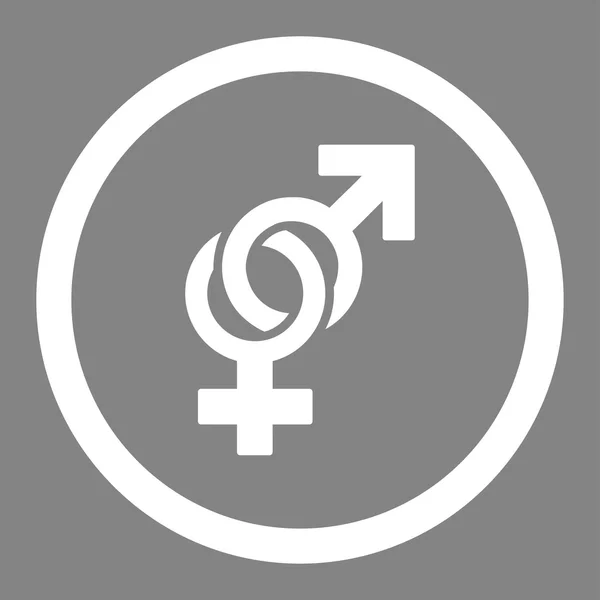 Symboles sexuels Icône vectorielle entourée — Image vectorielle