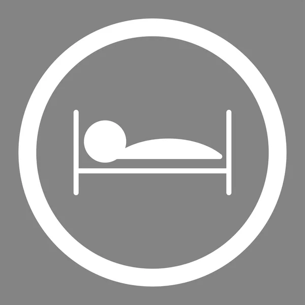 Beteg ágyban bekarikázott Vector Icon — Stock Vector