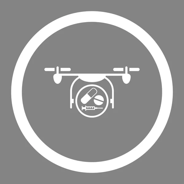 Medicação Air Copter Rounded Vector Icon — Vetor de Stock