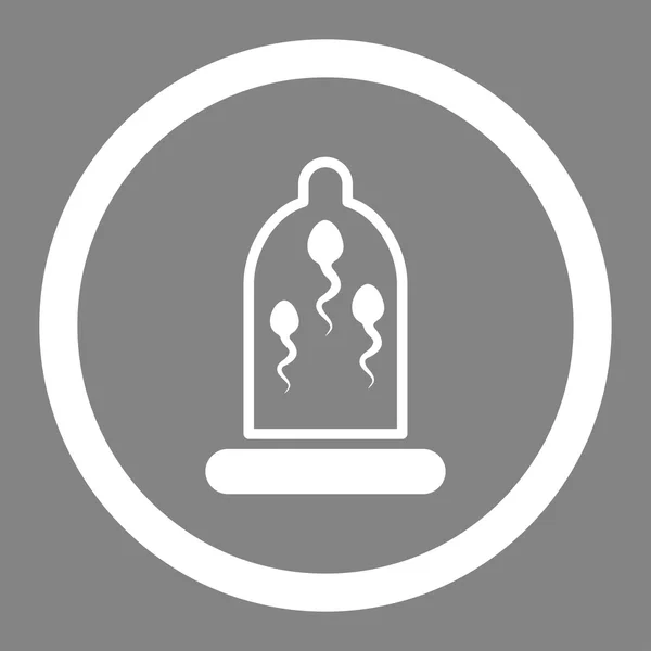 Esperma en condón redondeado Vector icono — Archivo Imágenes Vectoriales