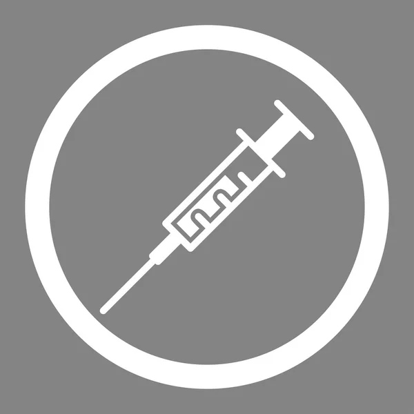 Syringe Rounded Vector Icon — Stock Vector