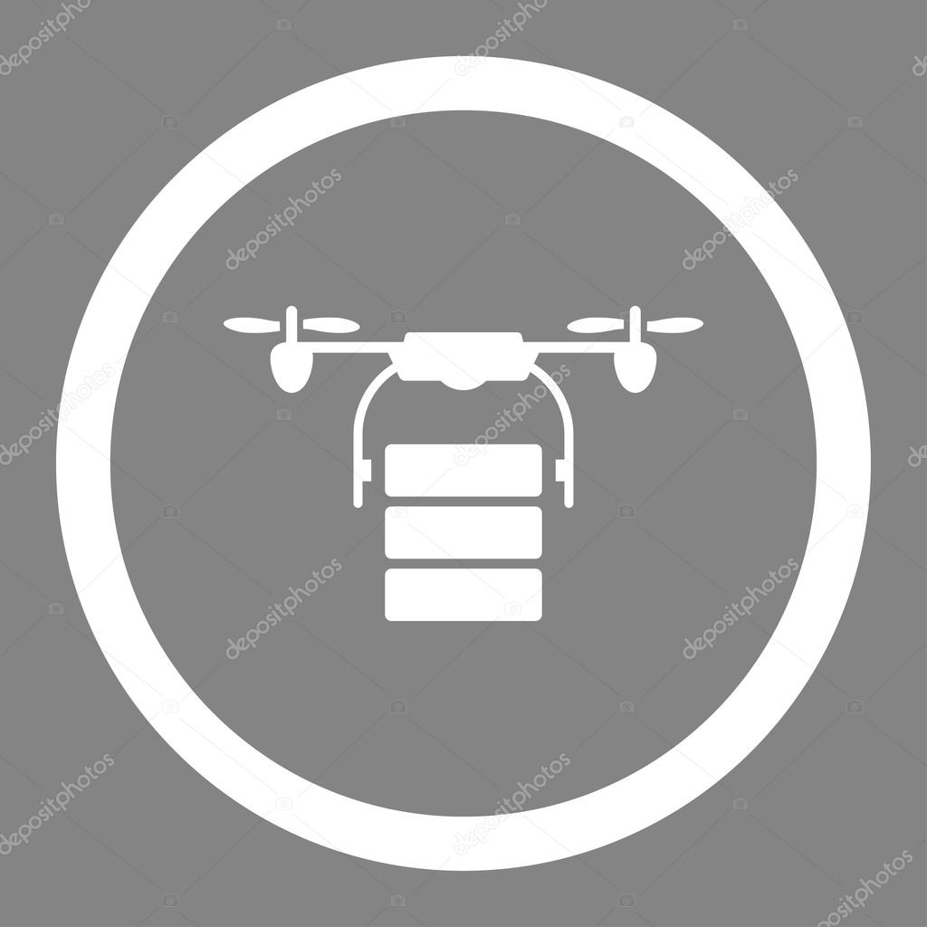 Cargo Nanocopter Circled Vector Icon