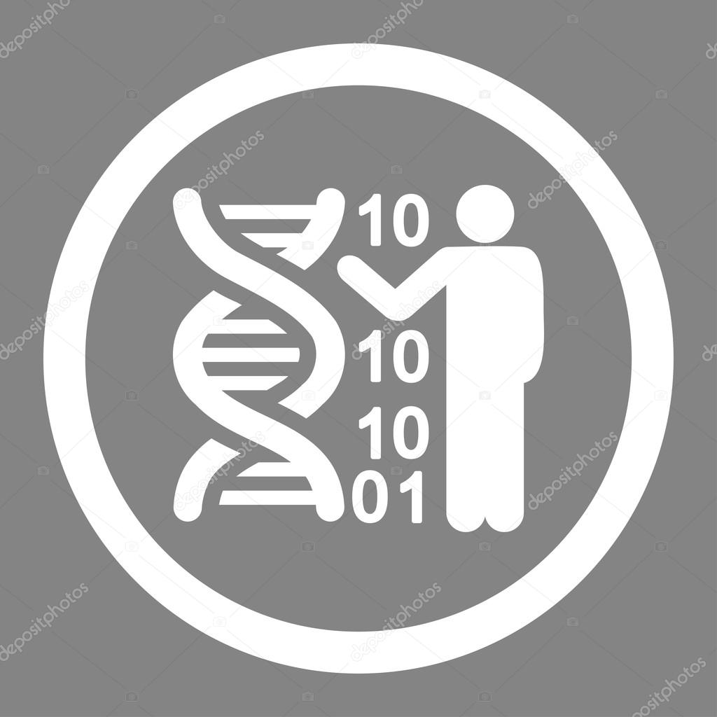 DNA Code Report Circled Vector Icon