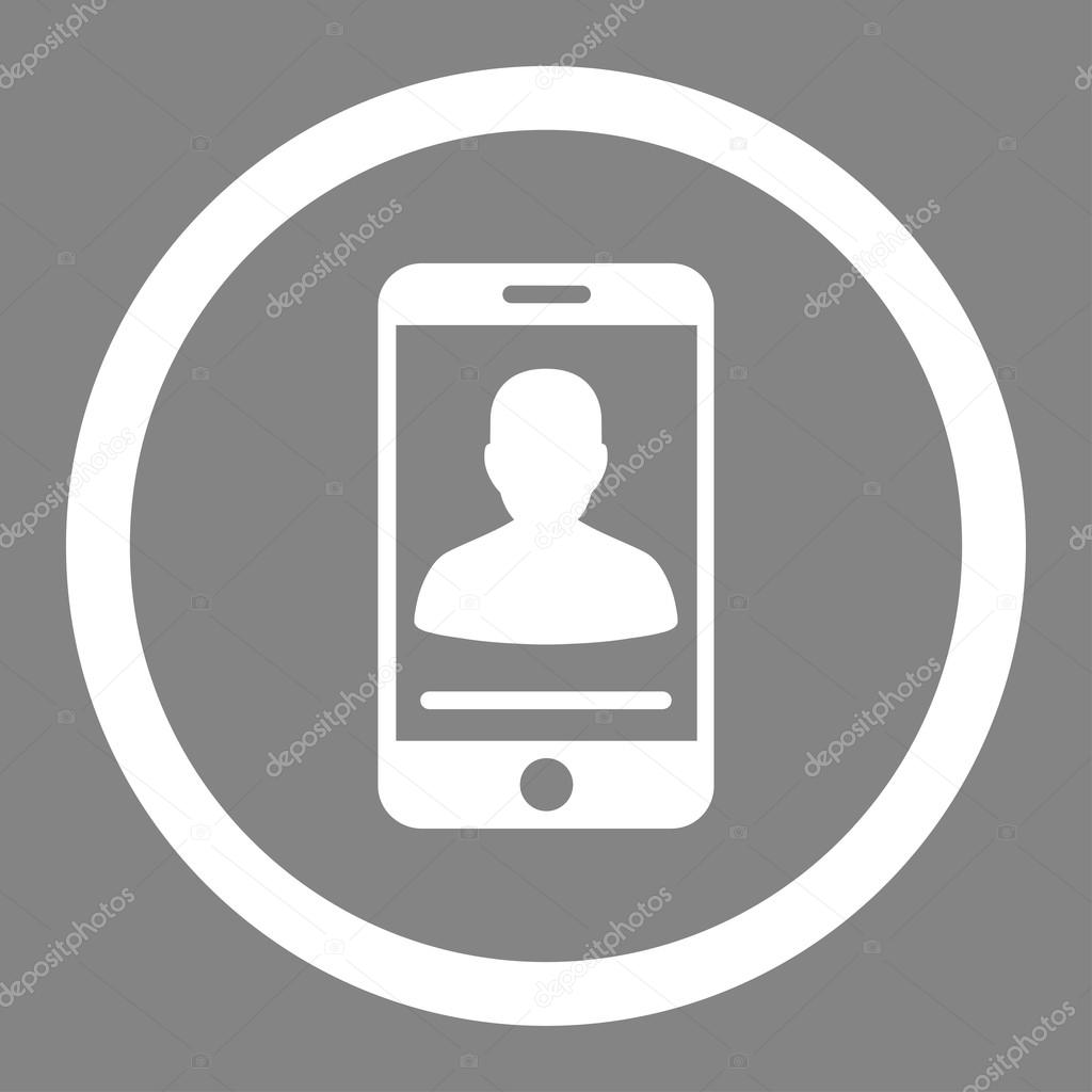 Mobile Contact Rounded Vector Icon