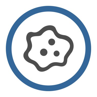 Amip yuvarlak vektör simgesi