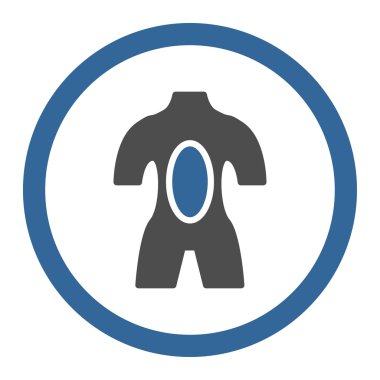 Anatomi daire içinde vektör simgesi