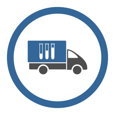 Test Shipment Circled Vector Icon