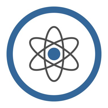 Atom daire içinde vektör simgesi