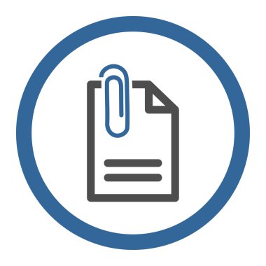 Dosya yuvarlak vektör simgesi ekleme