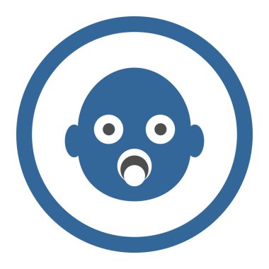 Bebek kafa vektör simge yuvarlak