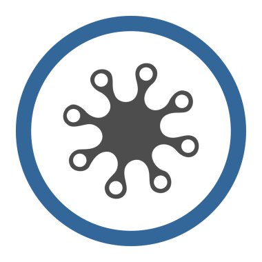 Axenic yuvarlak vektör simgesi