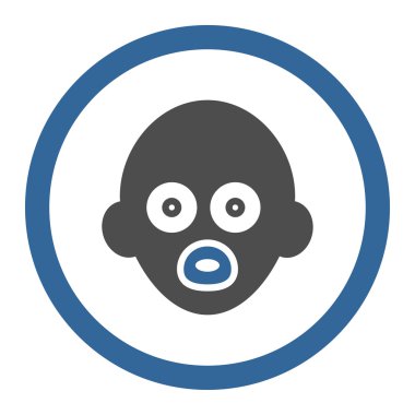 Bebek kafa yuvarlak vektör simgesi