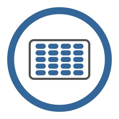 Blister yuvarlak vektör simgesi