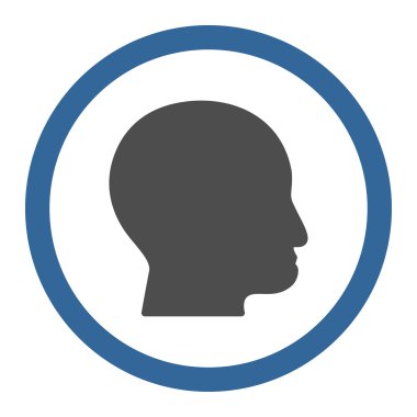 Kel kafası vektör simge yuvarlak