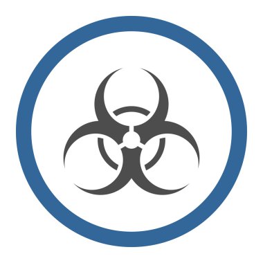 Biyolojik tehlike sembolü daire içinde vektör simgesi
