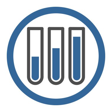 Kan testi yuvarlak vektör simgesi