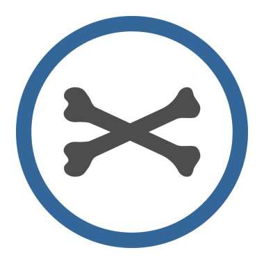 Kemikleri yuvarlak vektör simgesi