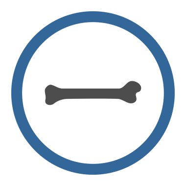 Kemik daire içinde vektör simgesi