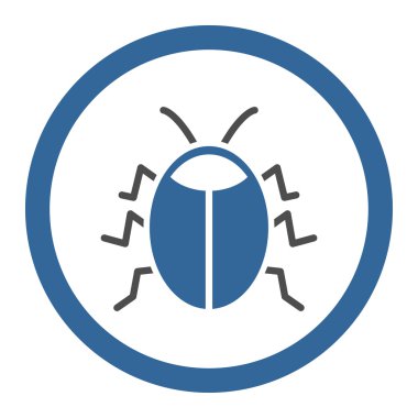 Böcek yuvarlak vektör simgesi