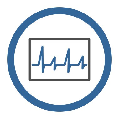 EKG daire içinde vektör simgesi