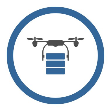 Cargo Airdrone Circled Vector Icon
