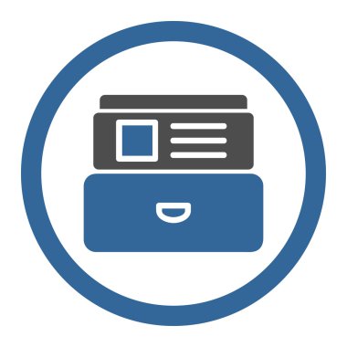 Dizin kutusunda daire içinde vektör simgesi