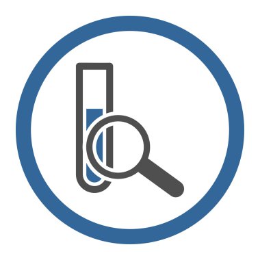 Kimyasal Test daire içinde vektör simgesi