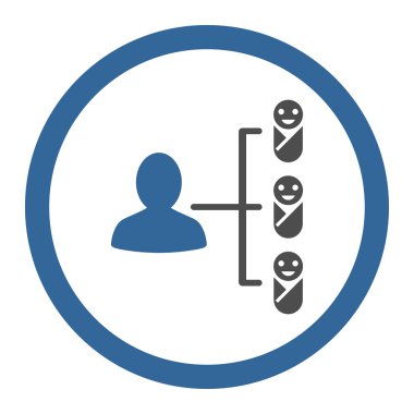 Çocuk Linkler yuvarlak vektör simgesi