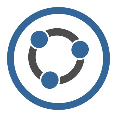 İşbirliği yuvarlak vektör simgesi