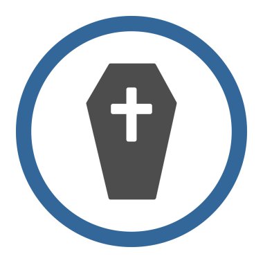 Tabut yuvarlak vektör simgesi