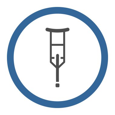 Koltuk değneği daire içinde vektör simgesi