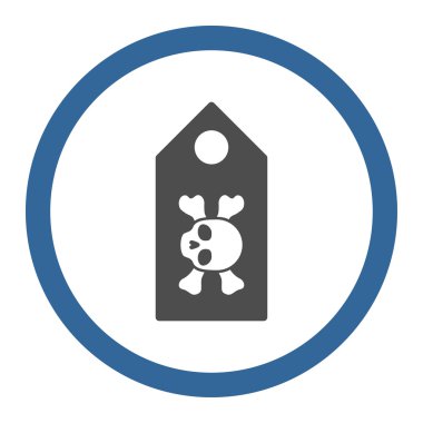 Dead Label Circled Vector Icon