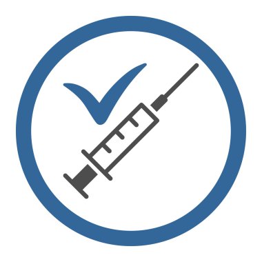 Done Vaccination Circled Vector Icon