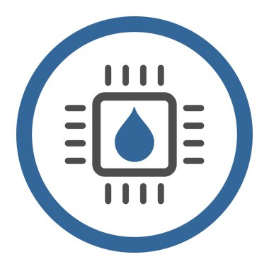 Drop Test Chip Circled Vector Icon