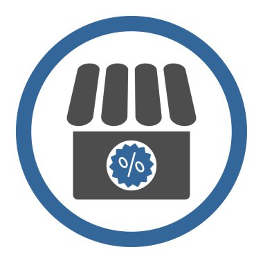 Eczane satış yuvarlak vektör simgesi