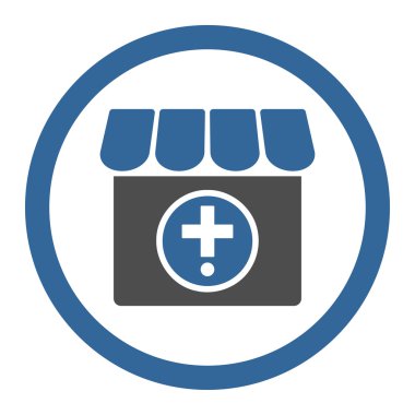 Hastane daire içinde vektör simgesi