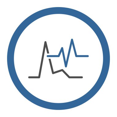 EKG daire içinde vektör simgesi