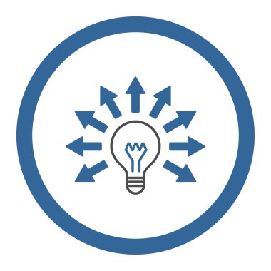 Electric Light Circled Vector Icon