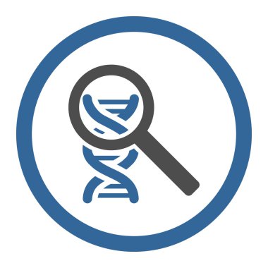 DNA yuvarlak vektör simge keşfetmek
