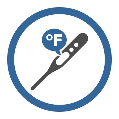 Fahrenheit sıcaklık yuvarlak vektör simgesi