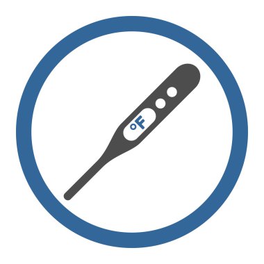 Fahrenheit termometre yuvarlak vektör simgesi