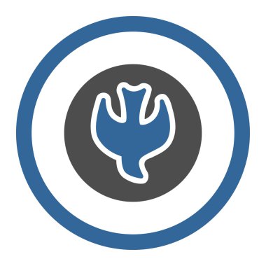 Düşen ruh daire içinde vektör simgesi