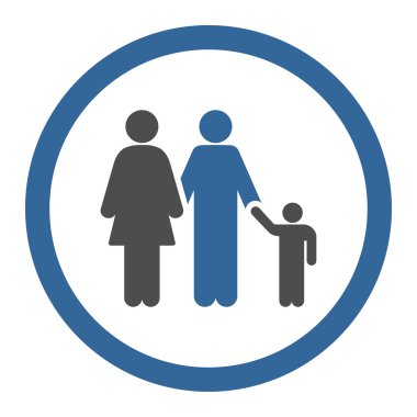 Family Circled Vector Icon