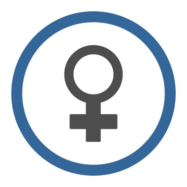 Kadın sembolü daire içinde vektör simgesi