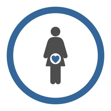 Doğurganlık yuvarlak vektör simgesi