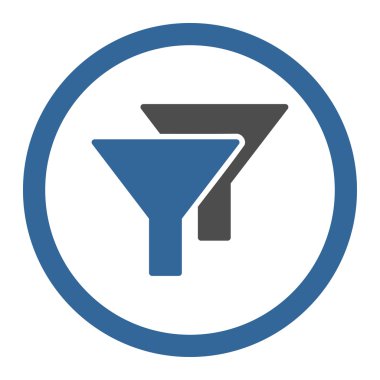 Filtreleri yuvarlak vektör simgesi