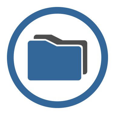 Klasörleri daire içinde vektör simgesi