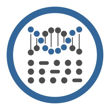 DNA kodu daire içinde vektör simgesi